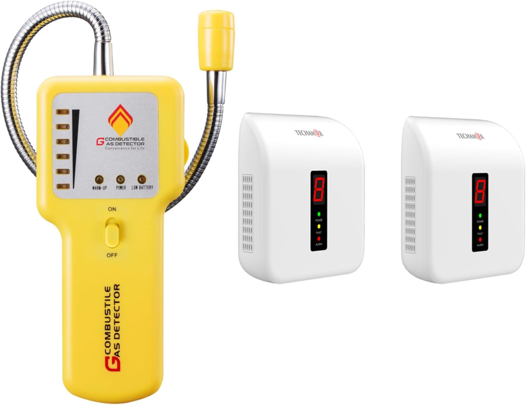 Techamor Y401x2 Gas Leak Detector + Y201 Portable Gas Leak Detector Bundle