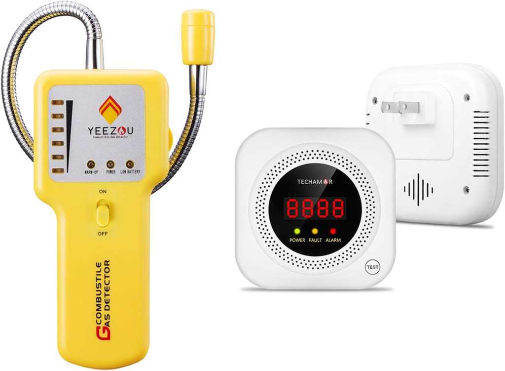 Techamor Y201 Portable Gas Leak Detector + Y302 Plug-in Gas Leak Detector