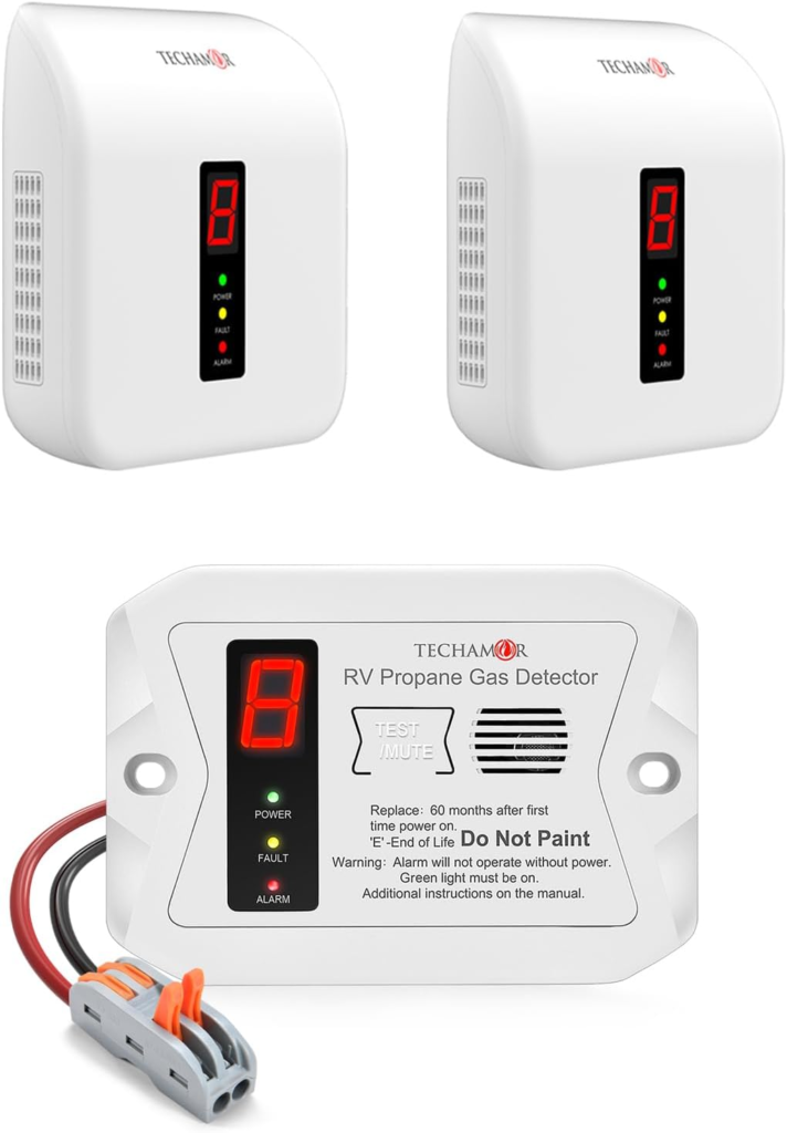 Techamor Y401x2 Gas Leak Detector + R501 RV Gas Leak Detector Bundle