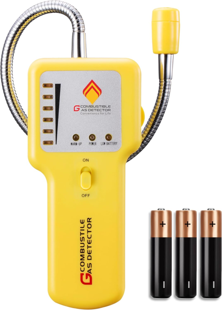 Techamor Y201 Gas Leak Detector, Portable Methane Propane Combustible Natural Gas Leak Sniffer Detector